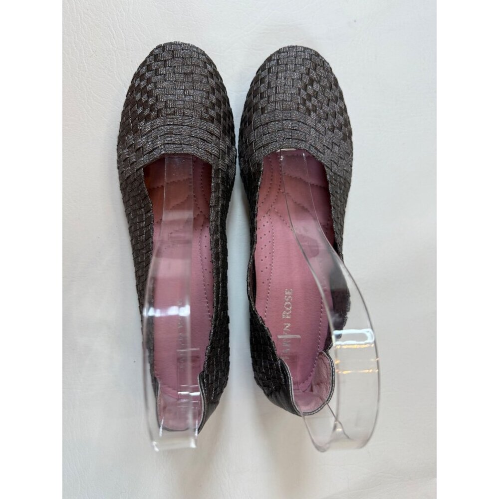 Taryn Rose Bronze silver Woven Flats Gelica For Women Size 7 round toe - Picture 8 of 8